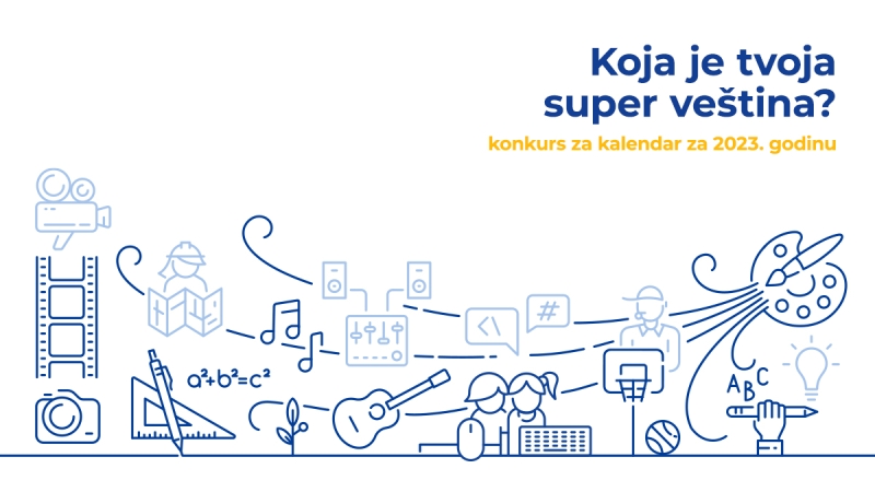 Otvoren likovni konkurs za kalendar EU PRO Plus programa za 2023. godinu „Koja je tvoja super-veština?“
